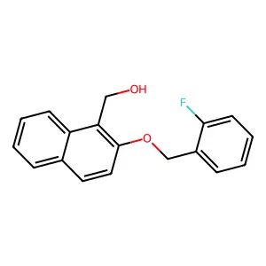 2-[(2-Fluorophenyl)methoxy]-1-naphthalenemethanol structure