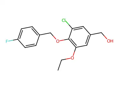 {3-Chloro-5-ethoxy-4-[(4-fluorobenzyl)oxy]phenyl}methanol structure
