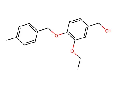 3-Ethoxy-4-[(4-methylphenyl)methoxy]benzenemethanol structure