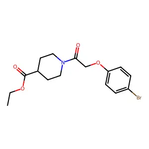 Ethyl 1-(2-(4-bromophenoxy)acetyl)piperidine-4-carboxylate structure