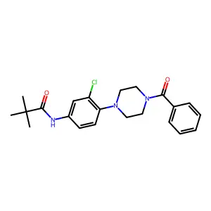 N-[4-(4-benzoylpiperazin-1-yl)-3-chlorophenyl]-2,2-dimethylpropanamide structure