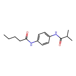 N-[4-(2-methylpropanoylamino)phenyl]pentanamide structure
