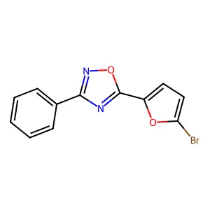 5-(5-Bromofuran-2-yl)-3-phenyl-1,2,4-oxadiazole structure