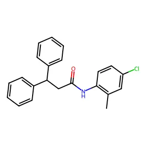 N-(4-chloro-2-methylphenyl)-3,3-diphenylpropanamide structure