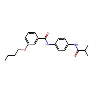 3-butoxy-N-[4-(isobutyrylamino)phenyl]benzamide structure