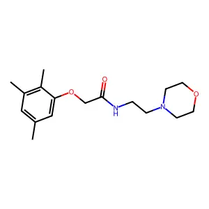 N-(2-morpholin-4-ylethyl)-2-(2,3,5-trimethylphenoxy)acetamide structure