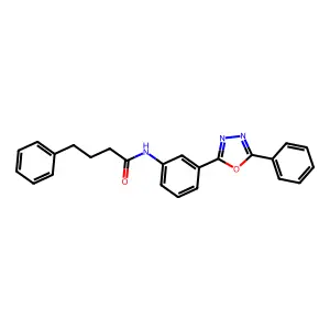 4-phenyl-N-[3-(5-phenyl-1,3,4-oxadiazol-2-yl)phenyl]butanamide structure