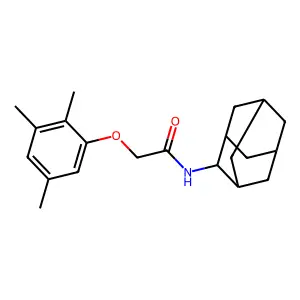 N-(2-adamantyl)-2-(2,3,5-trimethylphenoxy)acetamide structure