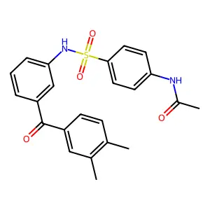 N-[4-[[3-(3,4-dimethylbenzoyl)phenyl]sulfamoyl]phenyl]acetamide structure