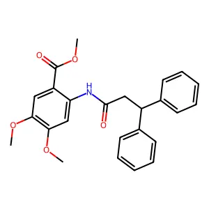 Methyl 2-[(3,3-diphenylpropanoyl)amino]-4,5-dimethoxybenzoate structure