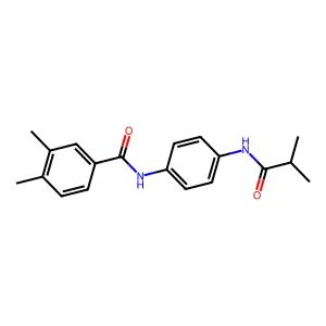 N-[4-(isobutyrylamino)phenyl]-3,4-dimethylbenzamide structure