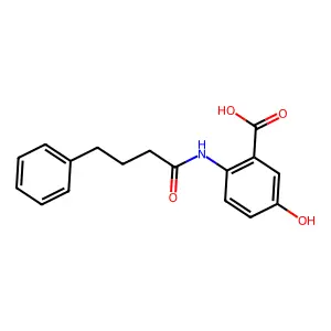 5-Hydroxy-2-[(4-phenylbutanoyl)amino]benzoic acid structure