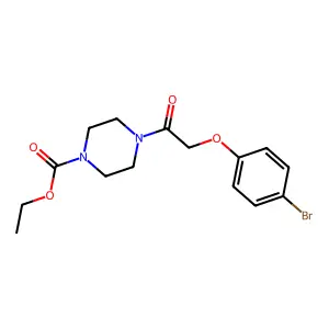 Ethyl 4-[(4-bromophenoxy)acetyl]piperazine-1-carboxylate structure