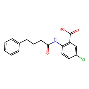 5-Chloro-2-[(4-phenylbutanoyl)amino]benzoic acid structure