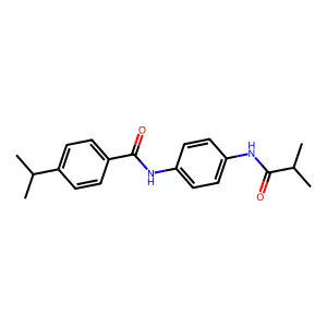 N-[4-(2-methylpropanoylamino)phenyl]-4-propan-2-ylbenzamide structure