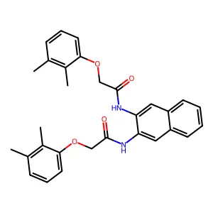 2-(2,3-dimethylphenoxy)-N-[3-[[2-(2,3-dimethylphenoxy)acetyl]amino]naphthalen-2-yl]acetamide structure