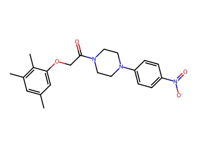 1-[4-(4-Nitrophenyl)piperazin-1-yl]-2-(2,3,5-trimethylphenoxy)ethanone structure