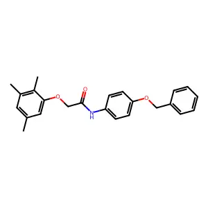 N-(4-phenylmethoxyphenyl)-2-(2,3,5-trimethylphenoxy)acetamide structure