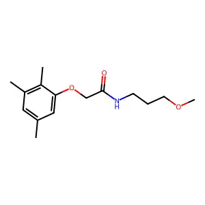 N-(3-methoxypropyl)-2-(2,3,5-trimethylphenoxy)acetamide structure