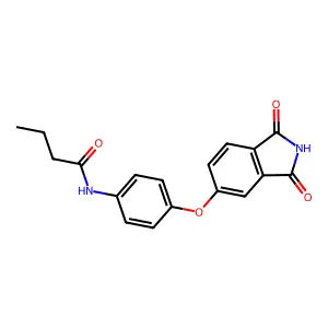 N-[4-(1,3-dioxoisoindol-5-yl)oxyphenyl]butanamide structure
