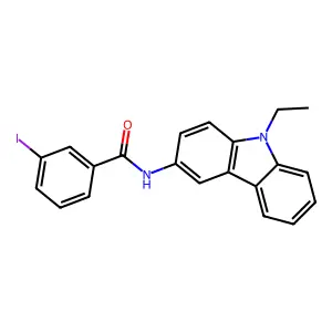 N-(9-ethylcarbazol-3-yl)-3-iodobenzamide structure