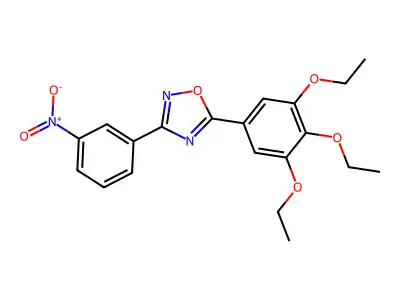 3-(3-Nitrophenyl)-5-(3,4,5-triethoxyphenyl)-1,2,4-oxadiazole structure