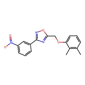 5-[(2,3-Dimethylphenoxy)methyl]-3-(3-nitrophenyl)-1,2,4-oxadiazole structure