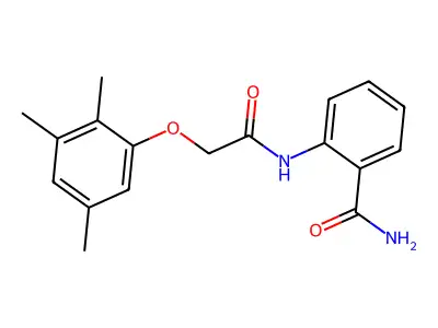 2-{[(2,3,5-Trimethylphenoxy)acetyl]amino}benzamide structure