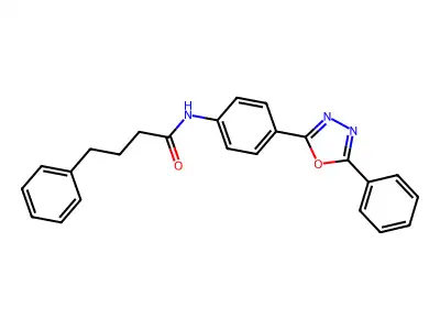 4-phenyl-N-[4-(5-phenyl-1,3,4-oxadiazol-2-yl)phenyl]butanamide structure