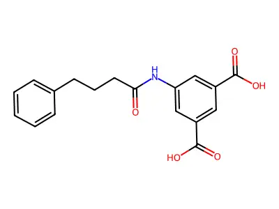 5-[(4-Phenylbutanoyl)amino]benzene-1,3-dicarboxylic acid structure
