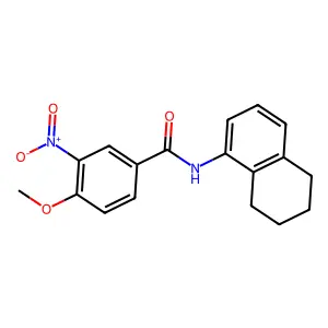 4-methoxy-3-nitro-N-(5,6,7,8-tetrahydronaphthalen-1-yl)benzamide structure