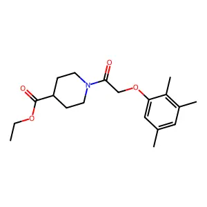 Ethyl 1-[(2,3,5-trimethylphenoxy)acetyl]piperidine-4-carboxylate structure