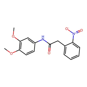 N-(3,4-dimethoxyphenyl)-2-(2-nitrophenyl)acetamide structure