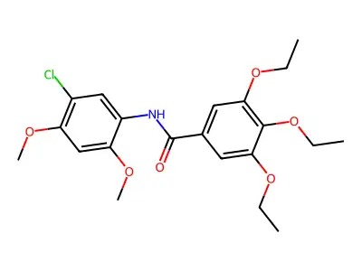 N-(5-chloro-2,4-dimethoxyphenyl)-3,4,5-triethoxybenzamide structure