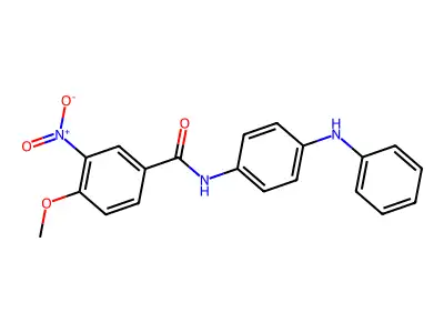 N-(4-anilinophenyl)-4-methoxy-3-nitrobenzamide structure