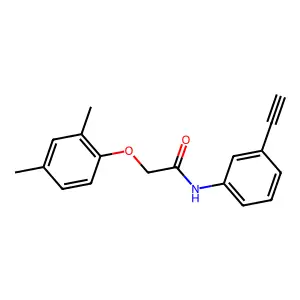 2-(2,4-dimethylphenoxy)-N-(3-ethynylphenyl)acetamide structure