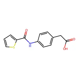 {4-[(2-Thienylcarbonyl)amino]phenyl}acetic acid structure