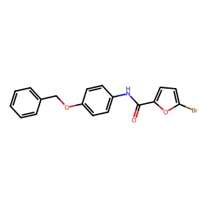 5-bromo-N-(4-phenylmethoxyphenyl)furan-2-carboxamide structure