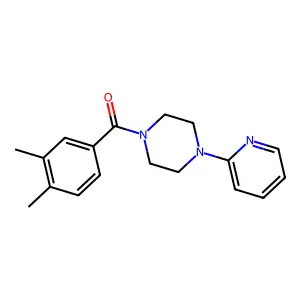 (3,4-Dimethylphenyl)-(4-pyridin-2-ylpiperazin-1-yl)methanone structure