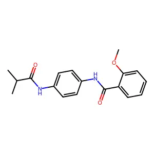 N-[4-(isobutyrylamino)phenyl]-2-methoxybenzamide structure
