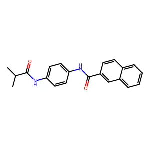 N-[4-(isobutyrylamino)phenyl]-2-naphthamide structure