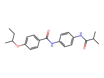 4-butan-2-yloxy-N-[4-(2-methylpropanoylamino)phenyl]benzamide structure