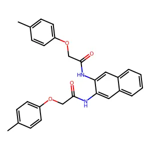 2-(4-methylphenoxy)-N-[3-[[2-(4-methylphenoxy)acetyl]amino]naphthalen-2-yl]acetamide structure