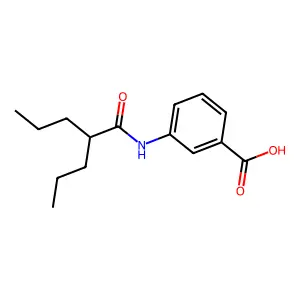 3-[(2-Propylpentanoyl)amino]benzoic acid structure