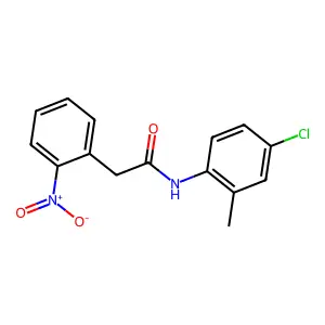 N-(4-chloro-2-methylphenyl)-2-(2-nitrophenyl)acetamide structure