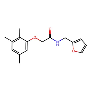 N-(furan-2-ylmethyl)-2-(2,3,5-trimethylphenoxy)acetamide structure