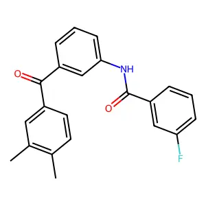 N-[3-(3,4-dimethylbenzoyl)phenyl]-3-fluorobenzamide structure