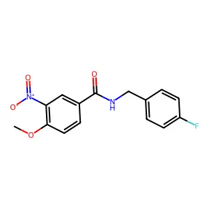 N-(4-fluorobenzyl)-4-methoxy-3-nitrobenzamide structure