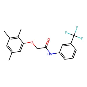 N-[3-(trifluoromethyl)phenyl]-2-(2,3,5-trimethylphenoxy)acetamide structure