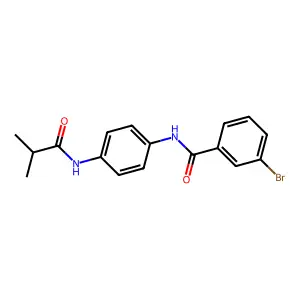 3-bromo-N-[4-(2-methylpropanoylamino)phenyl]benzamide structure